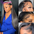 Cynosure 13x4 HD Transparent Lace Front Human Hair Wigs For Women 13x6 Brazilian Straight Pre Plucked Frontal Wig With Baby Hair