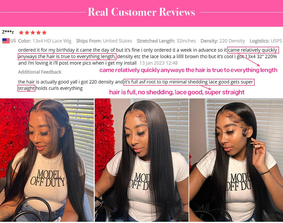 Cynosure 13x4 HD Transparent Lace Front Human Hair Wigs For Women 13x6 Brazilian Straight Pre Plucked Frontal Wig With Baby Hair