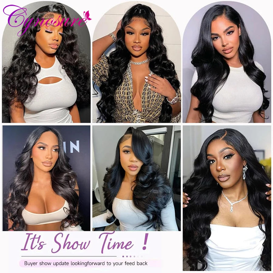 Cynosure Hair 13x4 Body Wave Lace Front Human Hair Wig Pre Plucked 200% Density HD Full Lace Frontal Human Hair Wig for Women