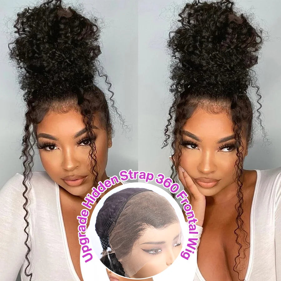 Cynosure 360 Full Lace Wig Human Hair Pre Plucked HD Lace Front Human Hair Wig Hidden Strap 360 Water Wave Wig for Women