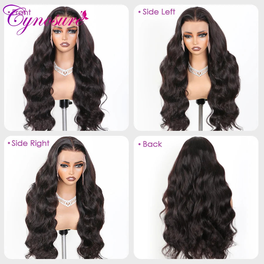 Cynosure Hair 13x4 Body Wave Lace Front Human Hair Wig Pre Plucked 200% Density HD Full Lace Frontal Human Hair Wig for Women