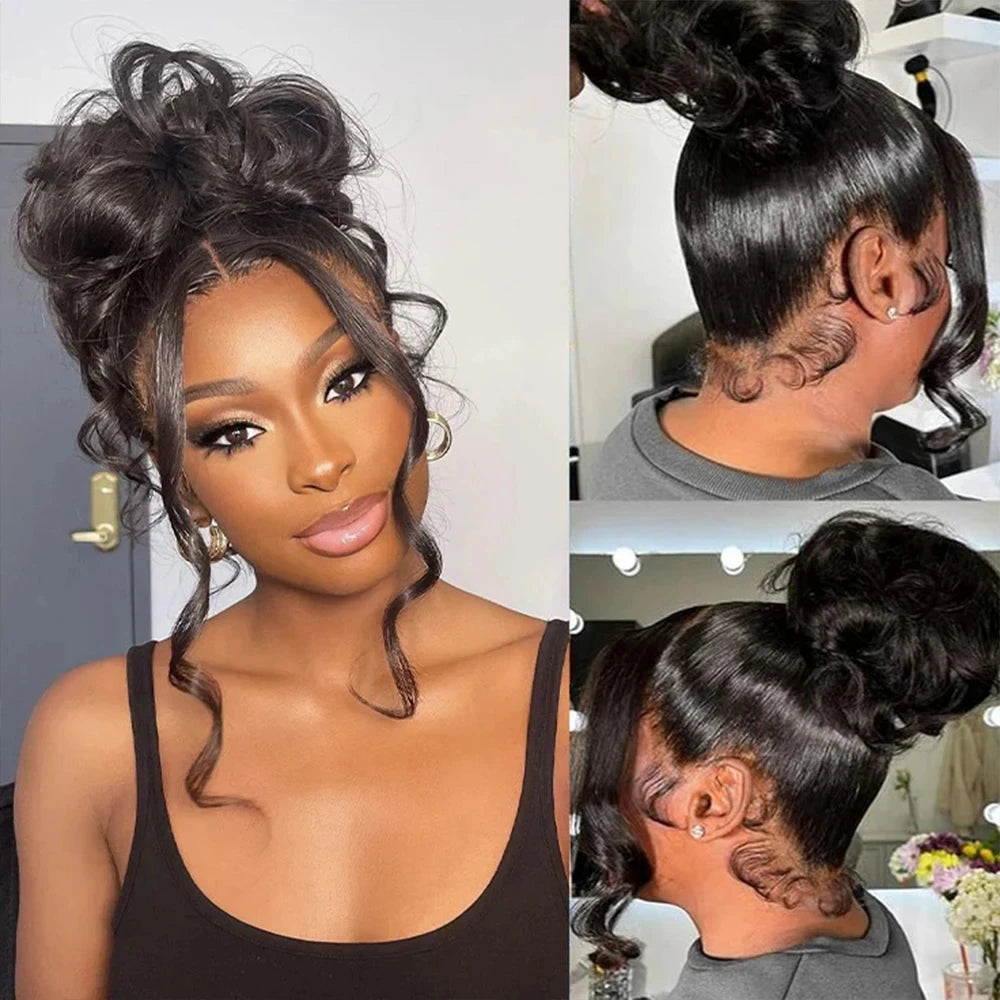 250 Density HD Invisi Starp 360 Lace Front Wig Human Hair Wigs Invisi Drawstring Body Wave Pre Cut 360 Full Lace Wig Human Hair