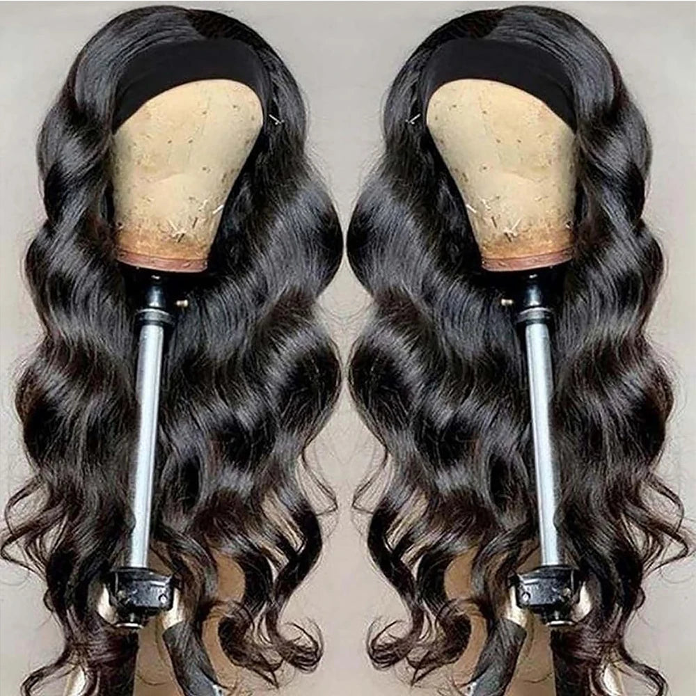 Body Wave Headband Wigs Human Hair 180% Density Remy Human Hair Wigs For Black Women 34 inch Glueless Wig Wear Esay to Go Wig