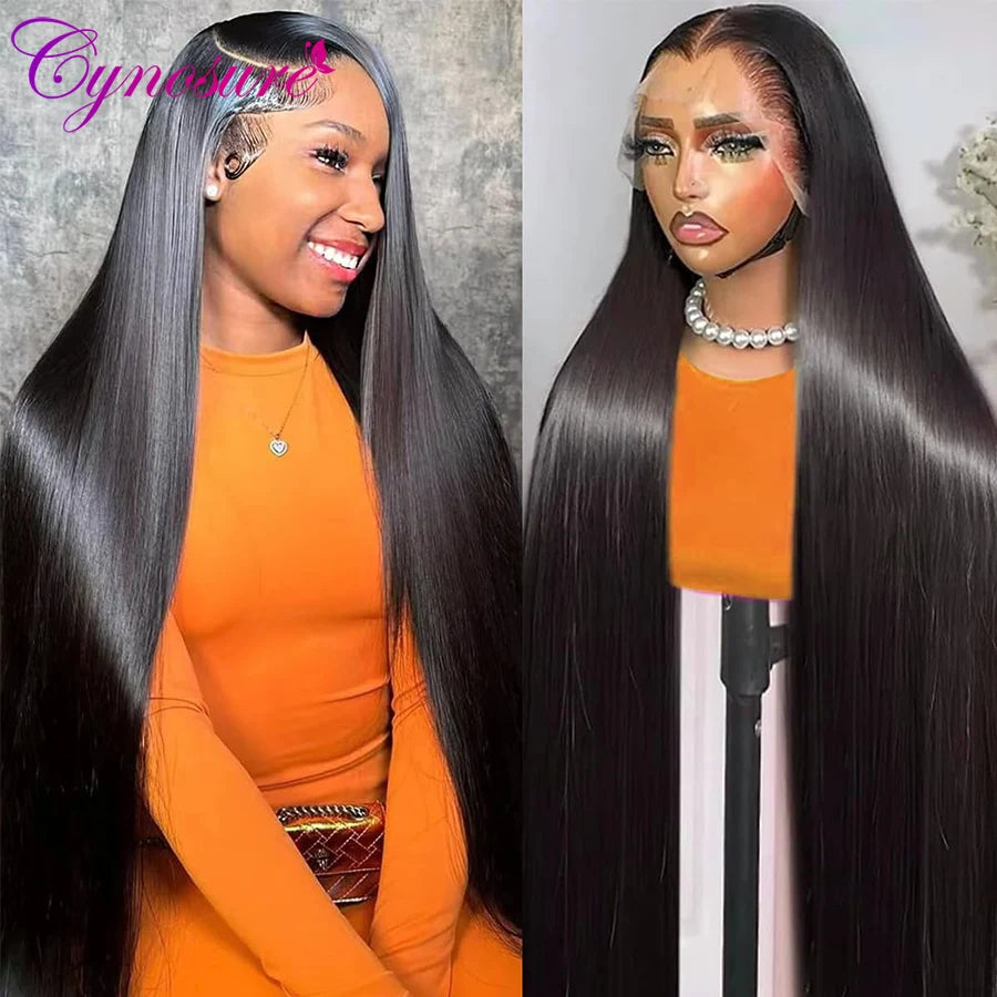 Cynosure 13x4 HD Lace Frontal Wig Pre Cut Glueless Wig Human Hair Ready to Wear Brazilian Straight Lace Front Human Hair Wigs