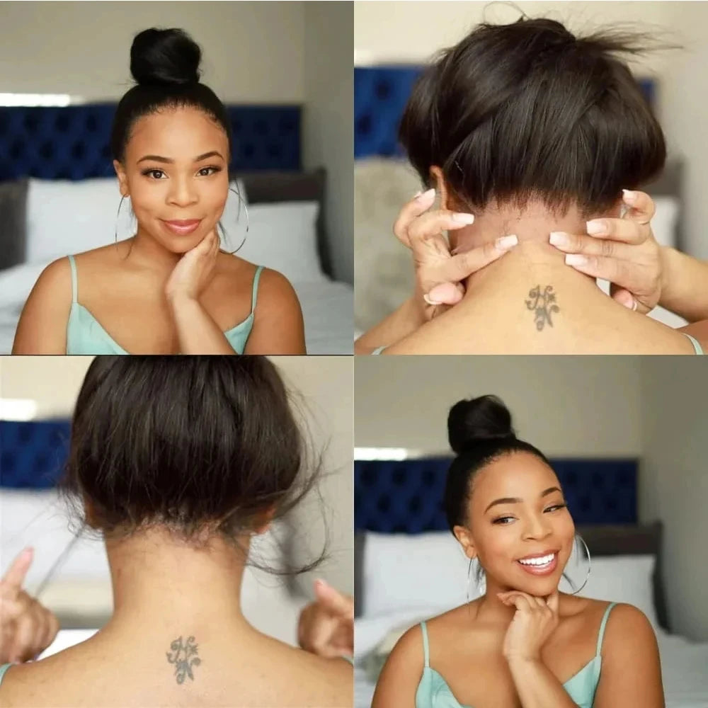 Invisi Strap HD 360 Full Lace Glueless Wig Human Hair 250 Density Wig Bone Straight 360 Lace Frontal Wig Glueless Wig Human Hair