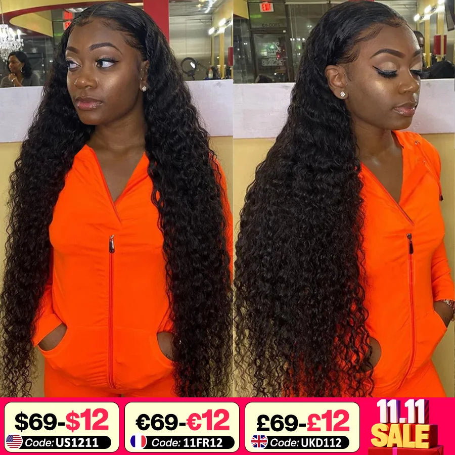 Cynosure 13x4/13x6 HD Transparent Lace Front Human Hair Wigs PrePlucked 4x4 Closure Wig Brazilian Kinky Curly Lace Frontal Wig