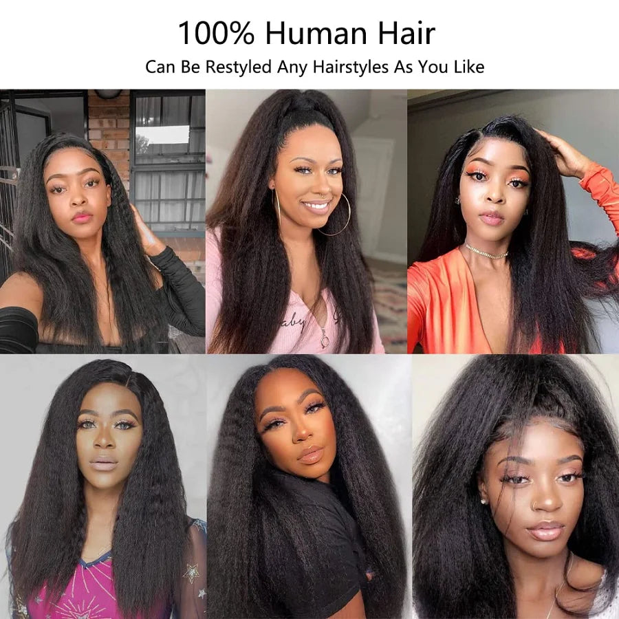 Transparent Lace Frontal Wig Human Hair Lace Frontal Wig 30 Inch Kinky Straight Lace Front Human Hair Wigs For Wome Human Hair