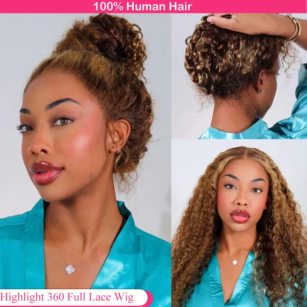 Highlight 360 Lace Front Wig Human Hair Wigs Highlight Density Lace Wigs Highlight Wig 360 Full Lace Wig Human Hair Pre Plucked
