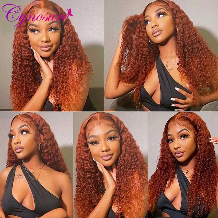 Cynosure 30 inch Highlight Lace Front Human Hair Wigs for Women 13x6 HD Lace Frontal Wig Honey Blond Ombre Color Preplucked Wig