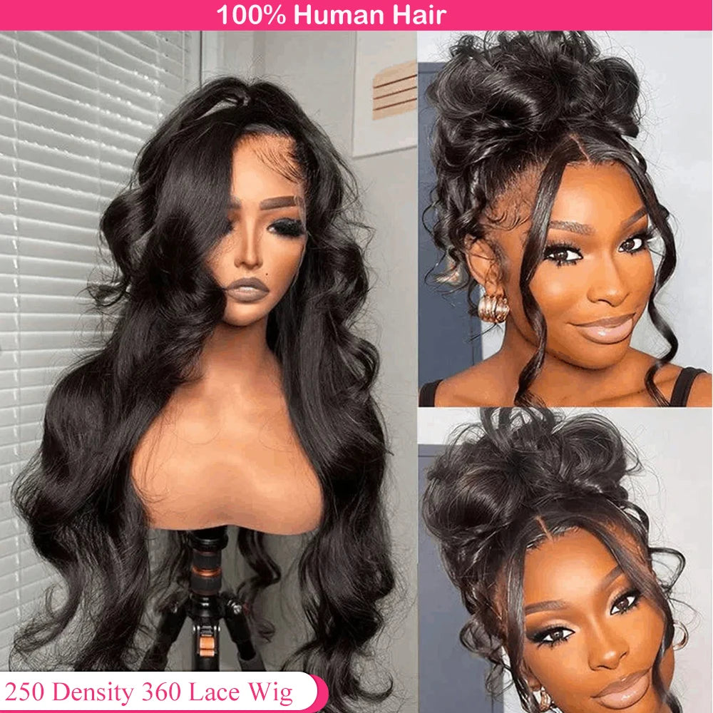 Body Wave 360 Lace Front Wig Human Hair Body Wave HD lace frontal wig Human Hair 360 Full Lace Wig Human Hair Pre Plucked