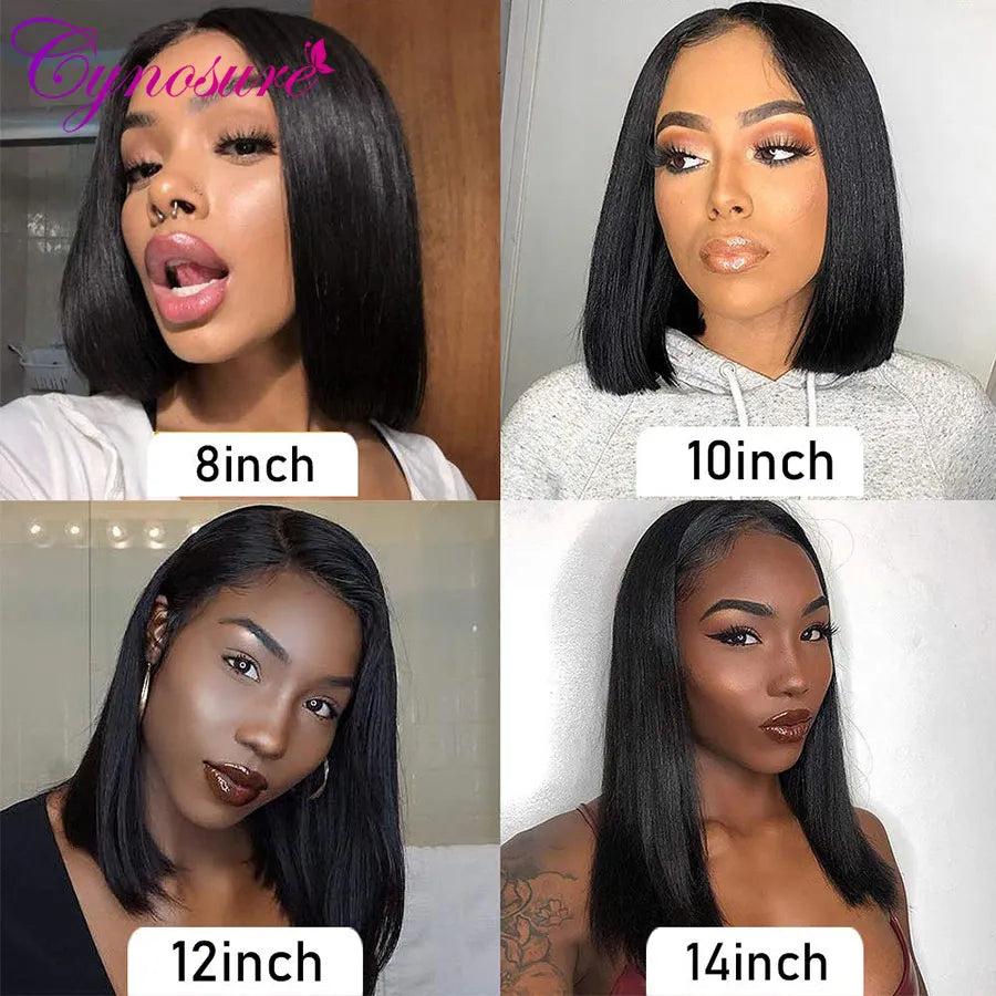 Straight Bob Human Hair Wigs 13X5X1 Lace Closure Bob Wigs Straight Short Bob Wig Cynosure Brazilian Lace Frontal Human Hair Wigs