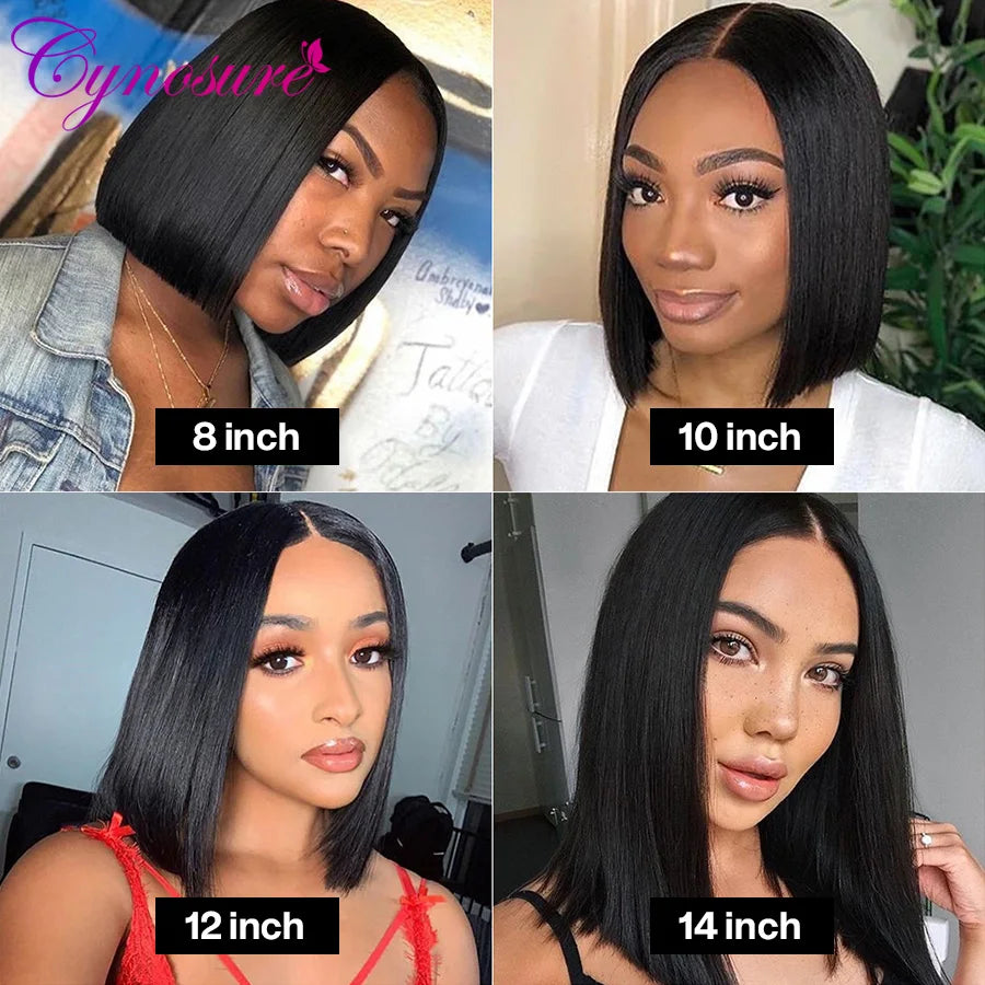 Straight Bob Human Hair Wigs 13X5X1 Lace Closure Bob Wigs Straight Short Bob Wig Cynosure Brazilian Lace Frontal Human Hair Wigs