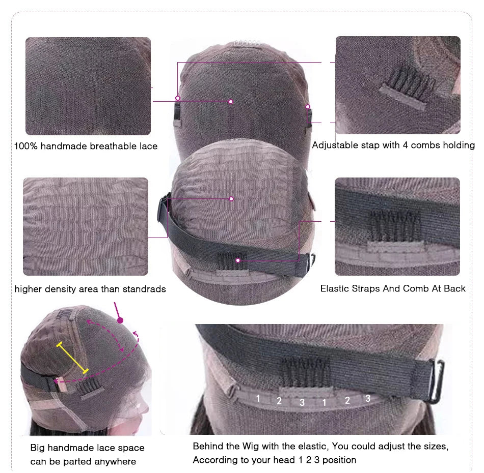 Bone Straight Lace Front Wig 100% Human Hair Wigs For Women Peruvian Human Hair Remy Transparent HD Lace Frontal Wig Pre Plucked