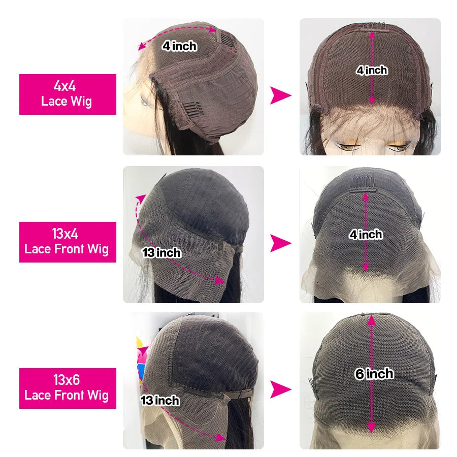 Cynosure 13x4/13x6 HD Transparent Lace Front Human Hair Wigs for Black Women Preplucked Remy Malaysian Straight Human Hair Wigs