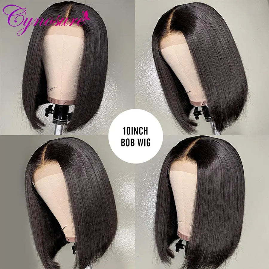 Straight Bob Human Hair Wigs 13X5X1 Lace Closure Bob Wigs Straight Short Bob Wig Cynosure Brazilian Lace Frontal Human Hair Wigs