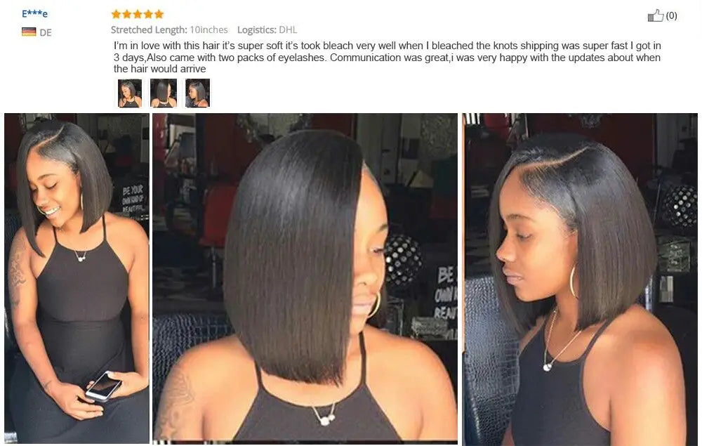 Cynosure Short Bob Wig Lace Front Human Hair Wigs For Women Pre Plucked With Baby Hair 13x4 Straight Lace Frontal Human Hair Wig