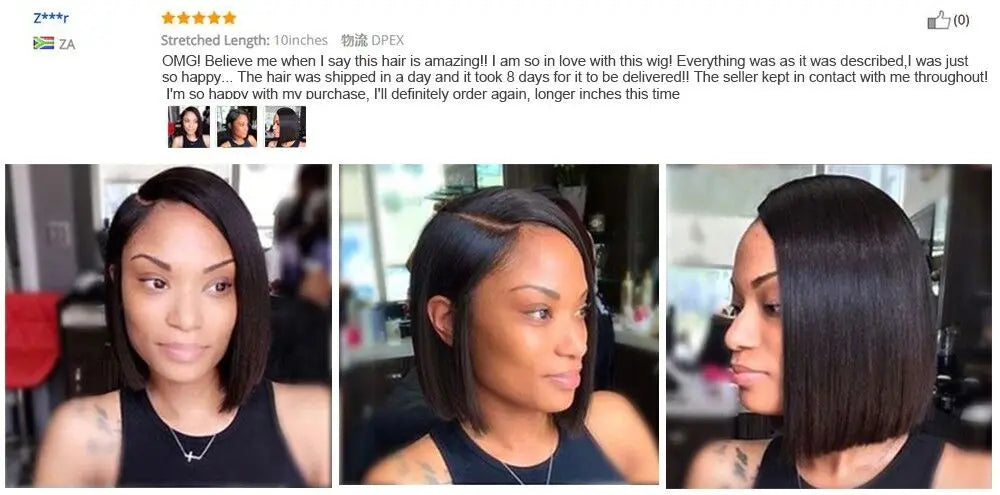 Cynosure Short Bob Wig Lace Front Human Hair Wigs For Women Pre Plucked With Baby Hair 13x4 Straight Lace Frontal Human Hair Wig