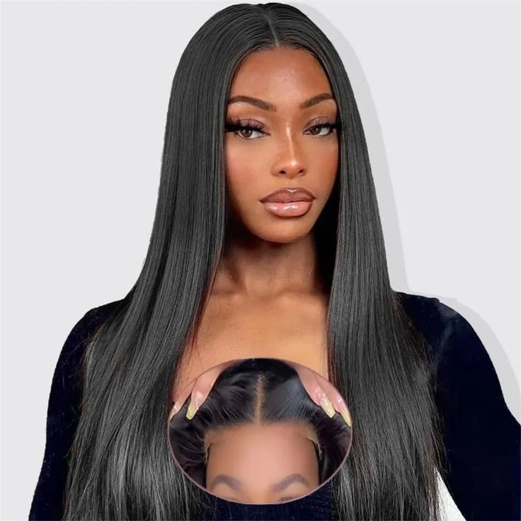 28 Inch Straight Lace Front Wigs for Black Women Brazilian HD Lace Frontal Wig 13X4 Transparent Lace Front Human Hair Wigs