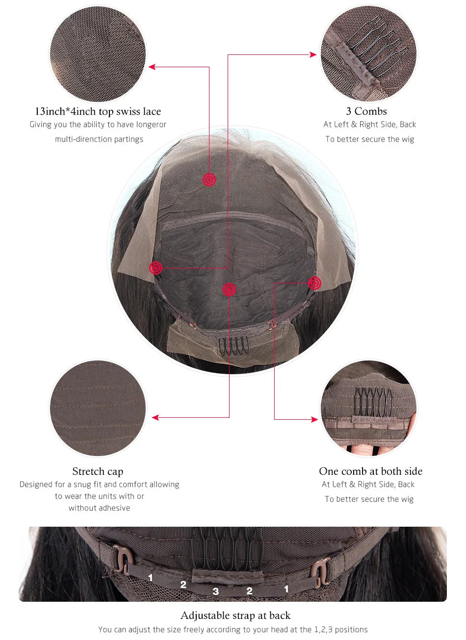 Cynosure Hair Human Hair Ready To Wear Straight Glueless Preplucked Ready To Go Wigs 8X5 HD Lace Front Wigs PreCut Lace