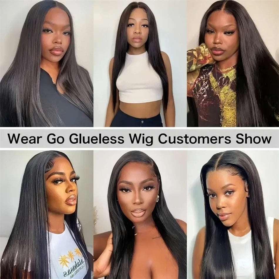 34 Inch Vietnamese Hair Bone Straight Glueless Wigs Human Hair Lace Frontal Wig 7x5 Ready to Wear Wig Preplucked Raw Virgin Hair