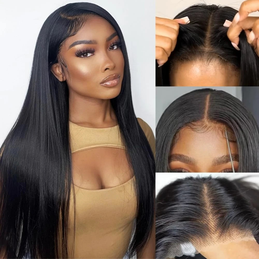 Bone Straight Double Drawn Human Hair Wig 220% Density 13x4 Transparent Lace Frontal Raw Vietnamese Remy Hair Full End Wigs