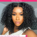 13x4 HD Lace Frontal Bob Wig Human Hair 100% Deep Curly Short Bob Glueless Wig Human Hair Jerry Curly 250% Lace Front Bob Wigs