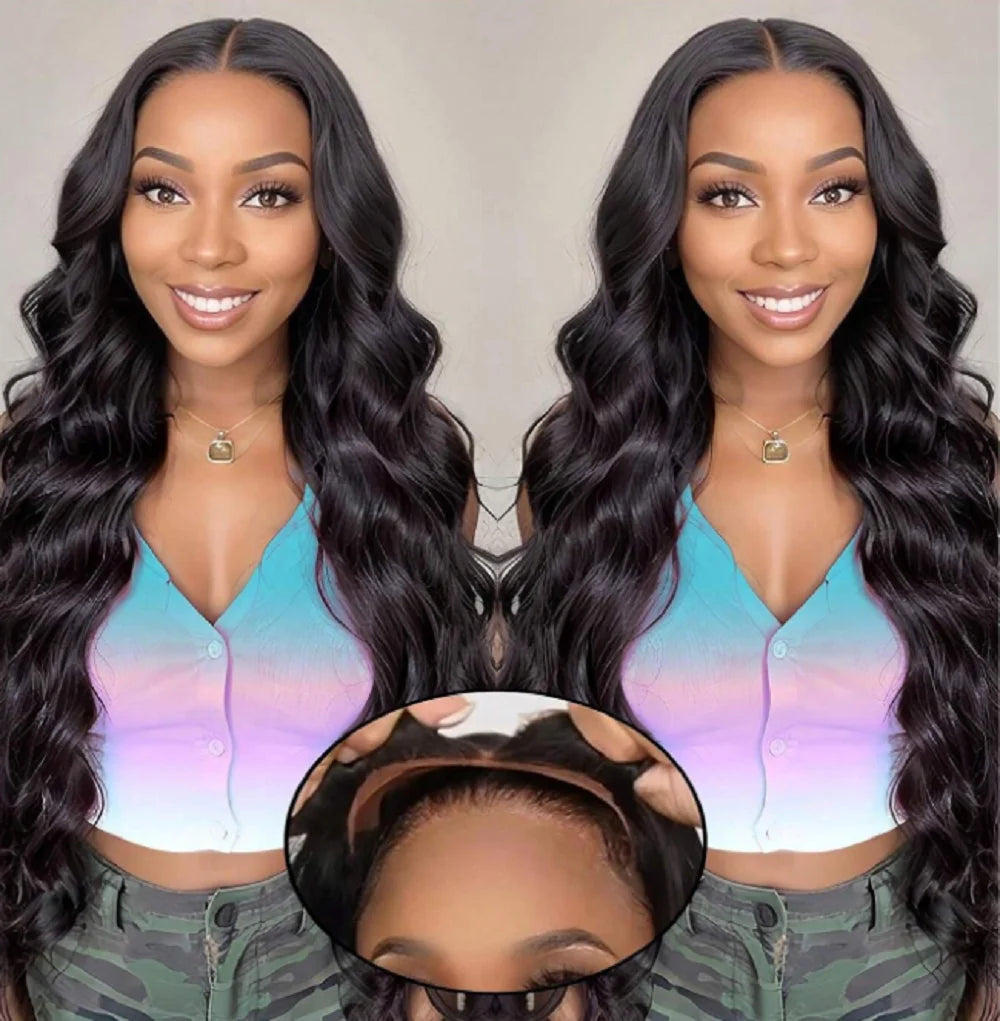 30 Inches Glueless Wigs Human Hair Pre Cut Wear To Go Lace Front Wig Brazilian Body Wave Human Hair Wigs For Women Beginner