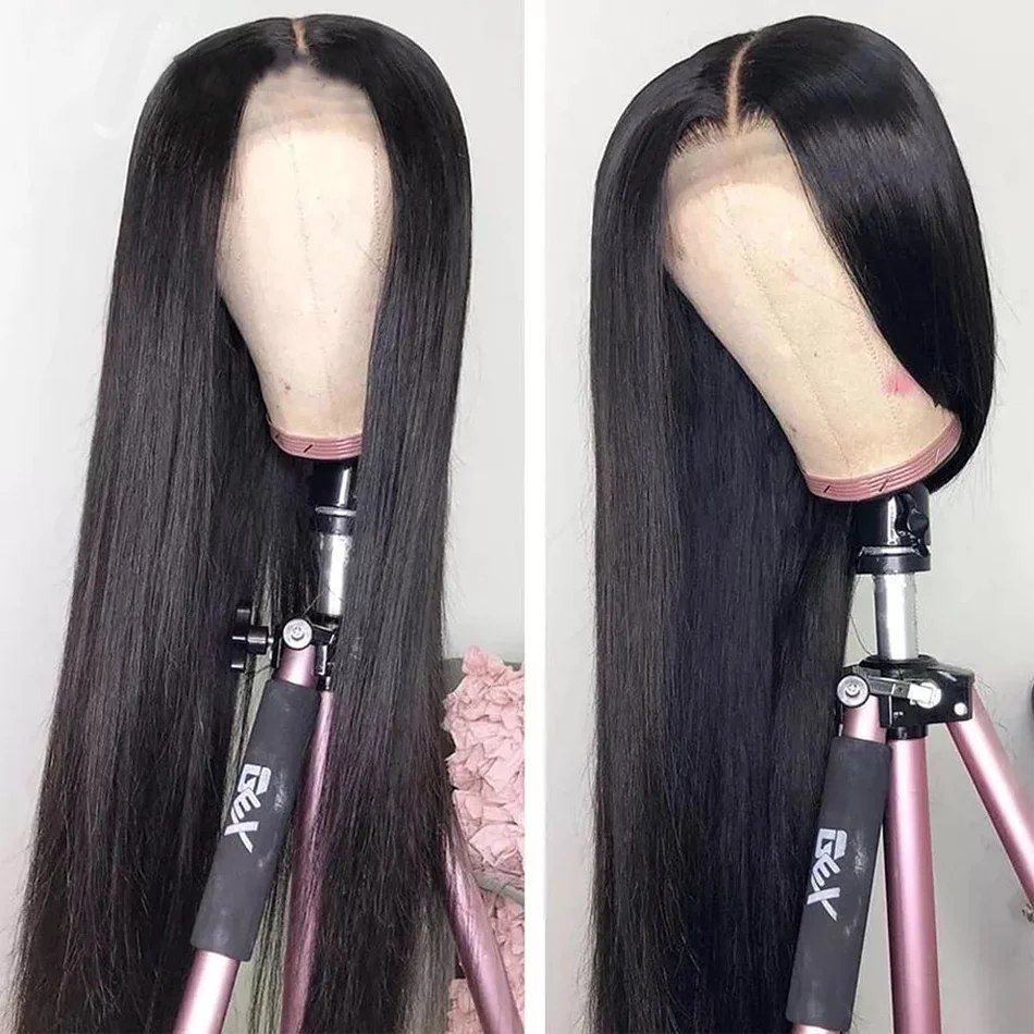 Bone Straight Lace Front Wig 100% Human Hair Wigs For Women Peruvian Human Hair Remy Transparent HD Lace Frontal Wig Pre Plucked