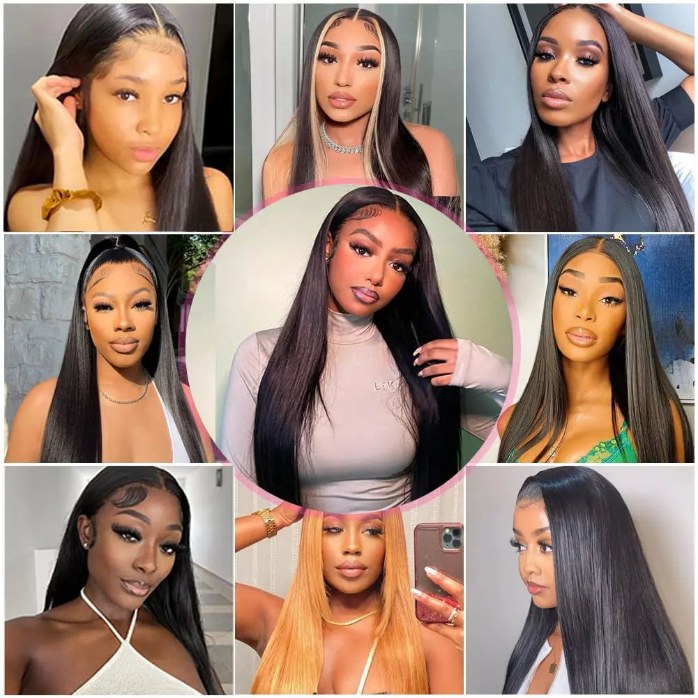 Straight Lace Front Wigs Human Hair 13x4 Hd Transparent Lace Front Human Hair Wigs for Black Women Brazilian Remy Hair 30 Inch