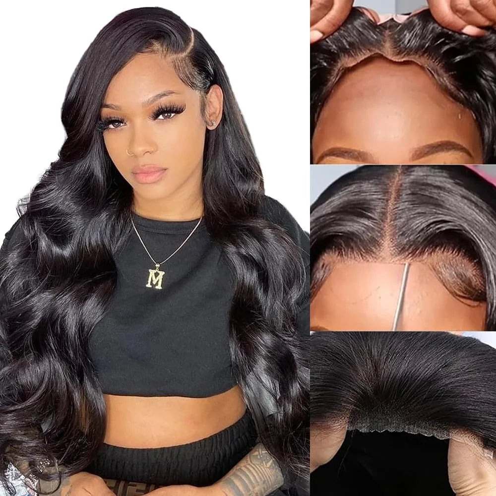 30 Inches Glueless Wigs Human Hair Pre Cut Wear To Go Lace Front Wig Brazilian Body Wave Human Hair Wigs For Women Beginner