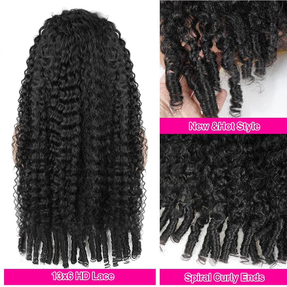 Burmese Curly Hair Wig HD 13x6 Lace Wig Human Hair Preplucked Burmese Curly Glueless Wig Ready to Wear 13x4 Lace Front Wigs