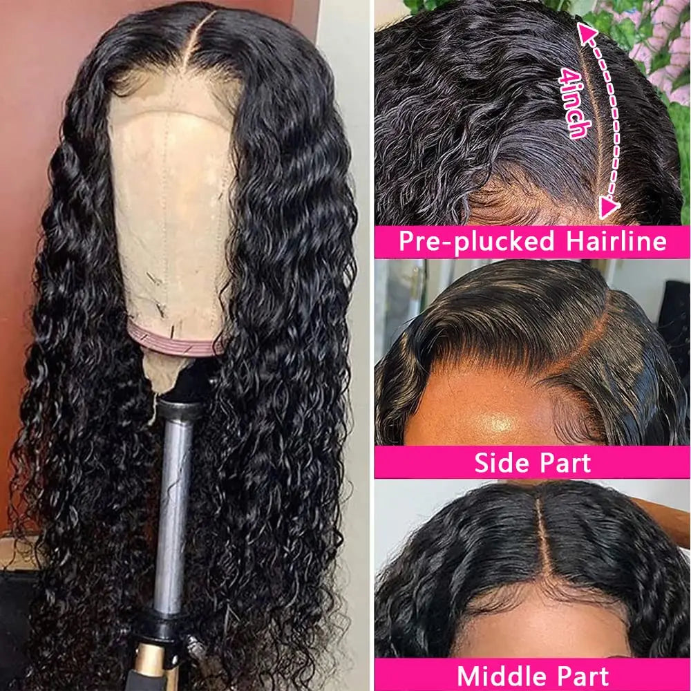 Deep Wave Frontal Wig 13x6 Hd Lace Curly Lace Front Human Hair Wig Deep Wave Wig Human Hair Human Hair Lace Frontal Wig On Sale