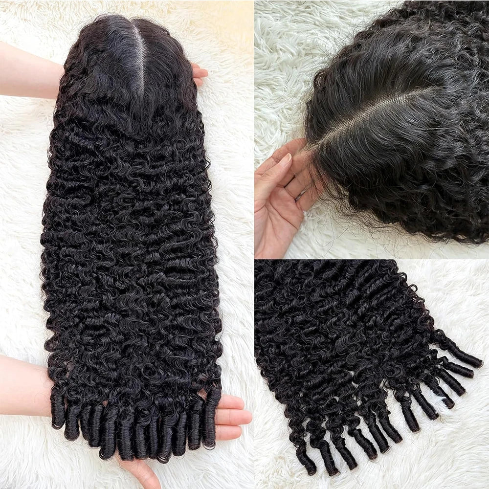 Burmese Curly Invisible Strap 360 Full Lace Wigs Human Hair Burmese Curly Glueless Human Hair Wig HD 13x6 Lace Frontal Wigs