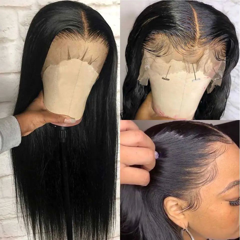 13x4 Double Drawn Bone Straight Vietnamese Human Hair Wigs 100% Woman 13x6 Transparent HD Lace Frontal Wigs Pre Plucked On Sale
