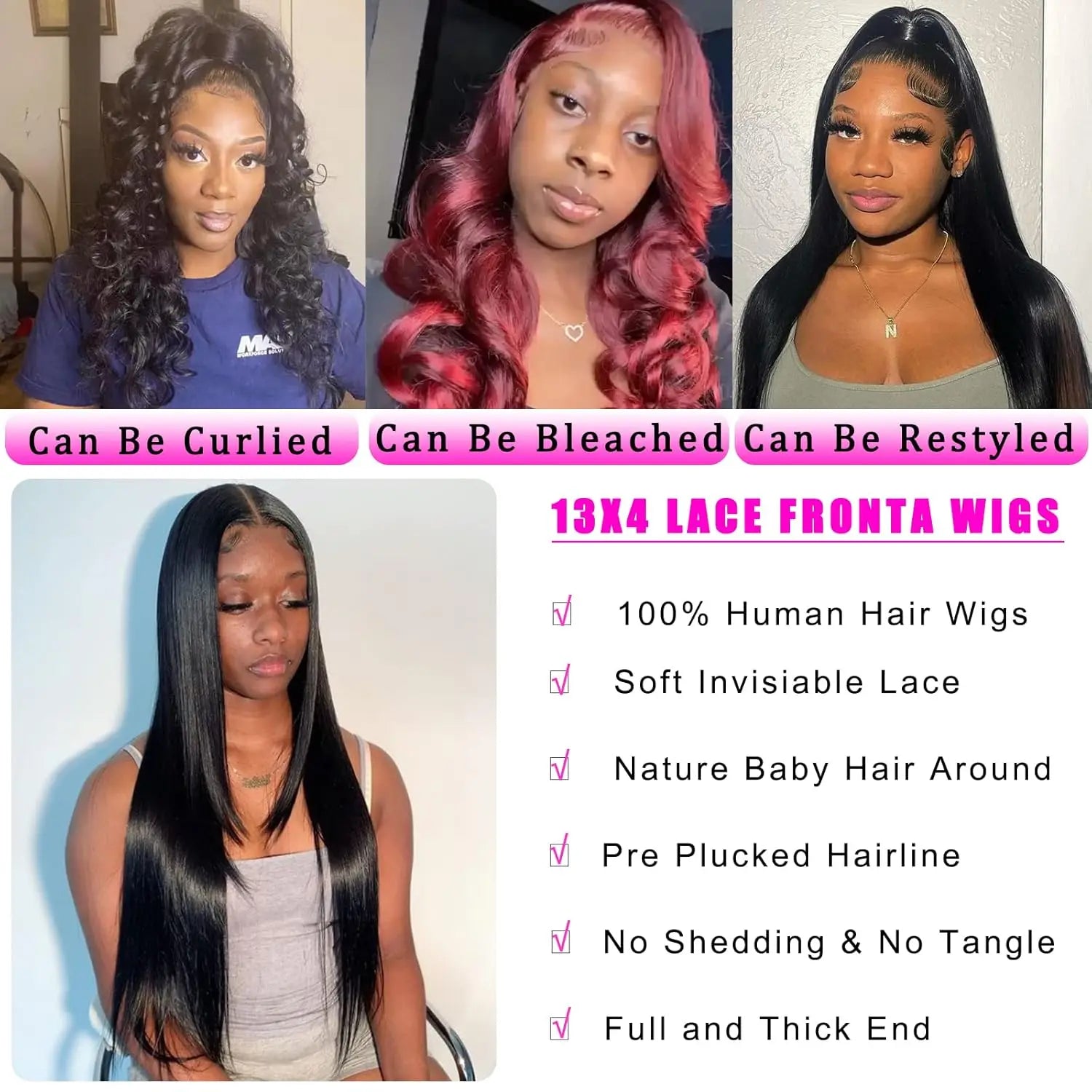 Straight Lace Front Wigs Human Hair 13x4 Hd Transparent Lace Front Human Hair Wigs for Black Women Brazilian Remy Hair 30 Inch
