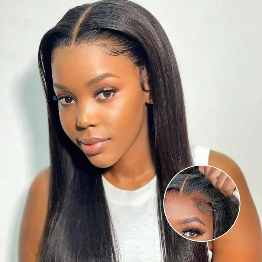 Glueless Wig Human Hair Kinky Straight Human Hair Wigs Lace Front Wig Human Hair Lace Frontal Wig Hd Lace 13x6 Human Hair Sale