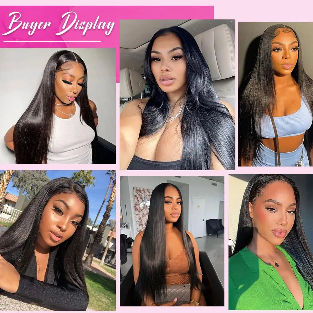 Straight Lace Front Wigs Human Hair 13x4 Hd Transparent Lace Front Human Hair Wigs for Black Women Brazilian Remy Hair 30 Inch