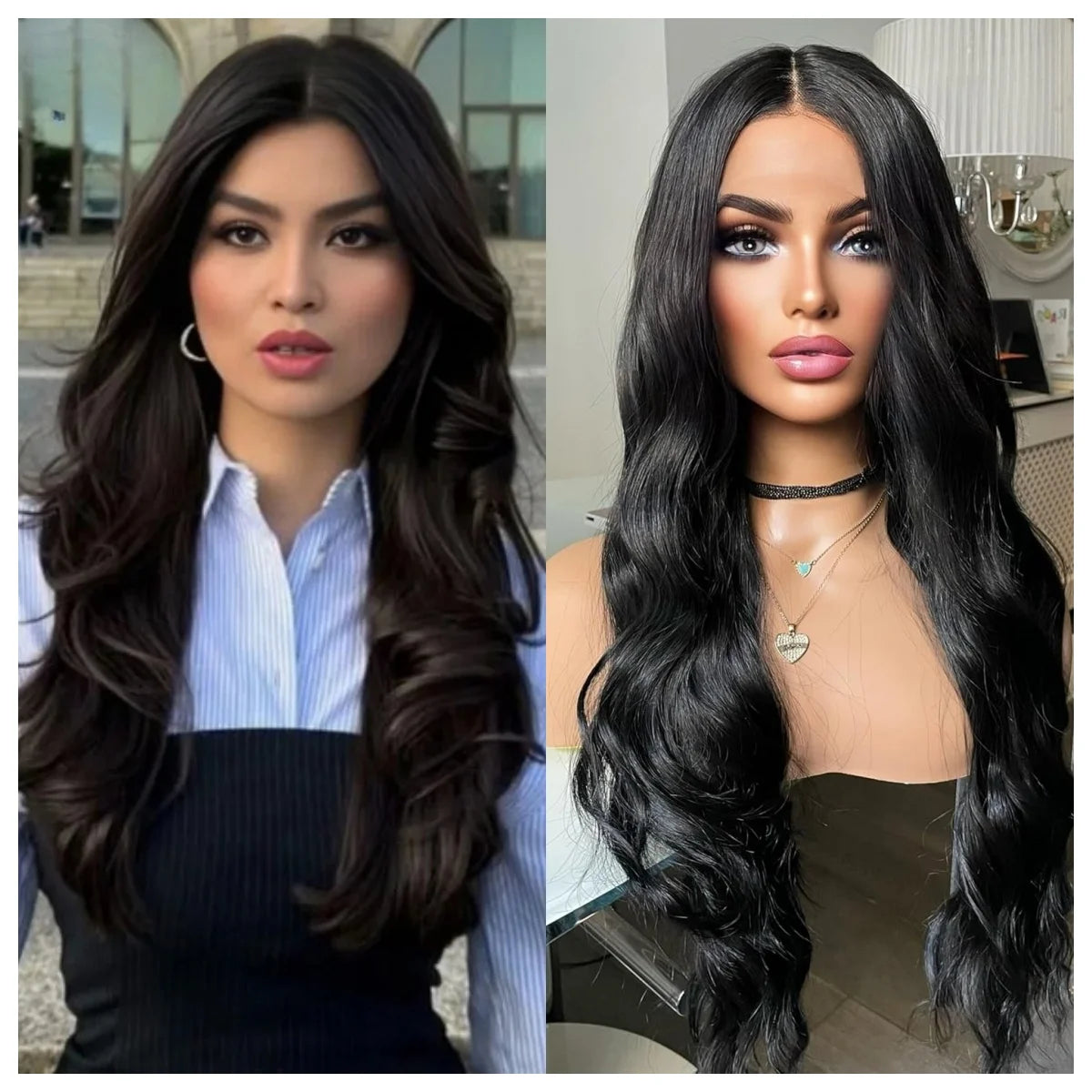 Blue Highlight Ombre Blonde Wig Body Wave Lace Frontal Wigs 13X4 HD Lace Wig Synthetic High Quality Pre Plucked Daily Cosplay