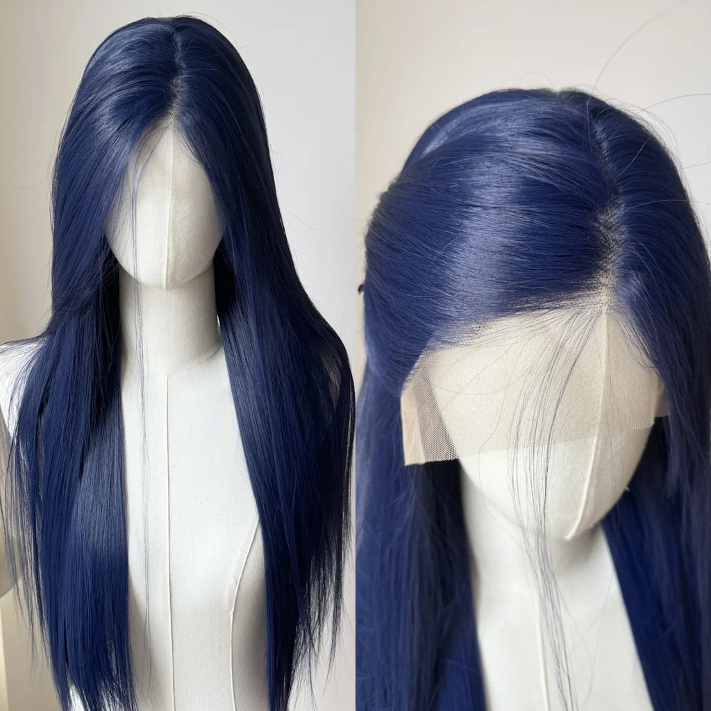 Red Wig 13x4 Straight Lace Front Wig 26inch Cosplay Wig High Temperature Resistant Fibers Synthetic Lace Wigs For Daily use