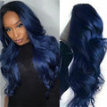 Blue Highlight Ombre Blonde Wig Body Wave Lace Frontal Wigs 13X4 HD Lace Wig Synthetic High Quality Pre Plucked Daily Cosplay
