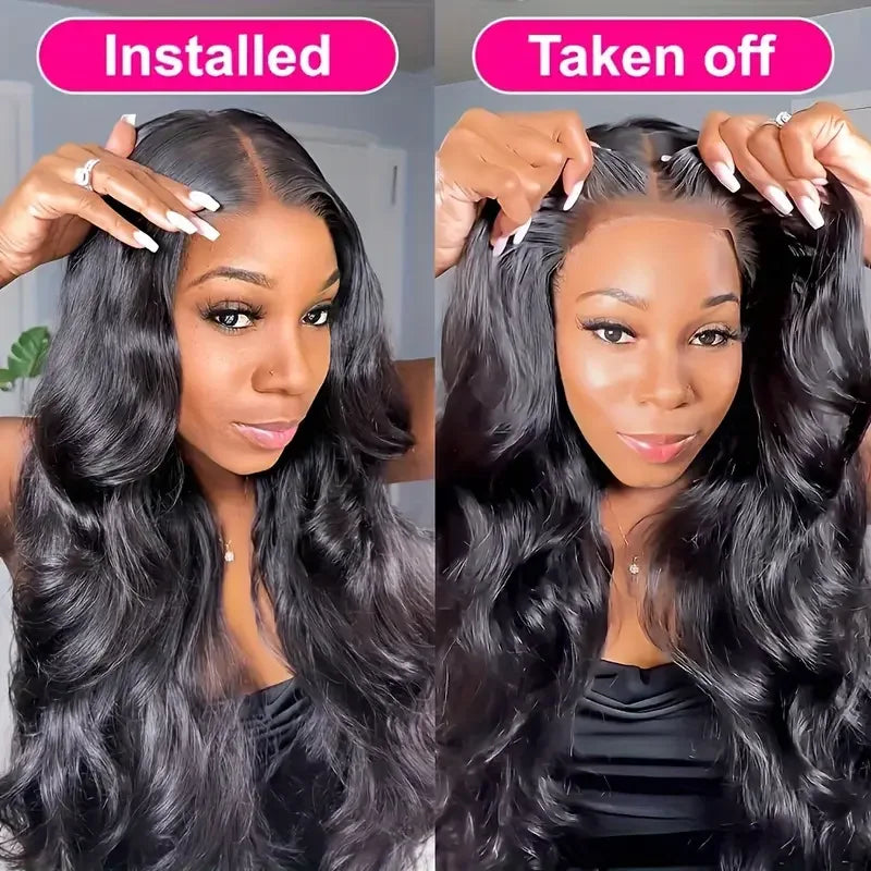 30 Inches Glueless Wigs Human Hair Pre Cut Wear To Go Lace Front Wig Brazilian Body Wave Human Hair Wigs For Women Beginner
