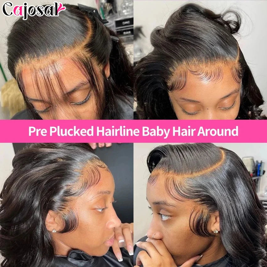 360 Full Lace 250% 13x6 HD Lace Frontal Wig 13x4 Frant Silky Body Wave Curly Remy Human Hair Dark Black Glueless Pre Plucked