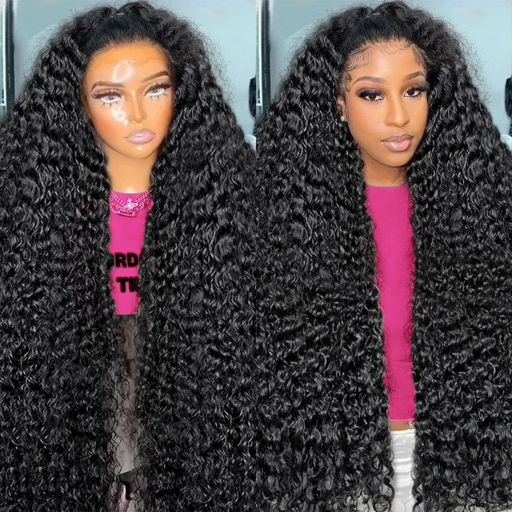 Deep Curly HD Lace wig 13x6 Human Hair 250 Density Glueless Wig Human Hair Ready to Wear HD 13X4 Lace Frontal Wig Preplucked