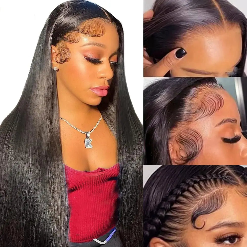 Straight Lace Front Wigs Human Hair 13x4 Hd Transparent Lace Front Human Hair Wigs for Black Women Brazilian Remy Hair 30 Inch