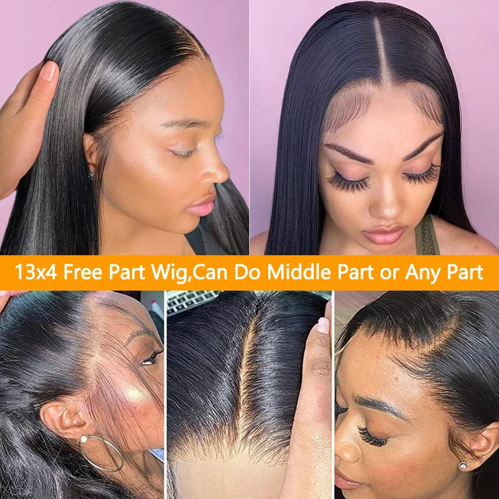Brazilian Super Double Drawn Bone Straight 13x4 Transparent Lace Front Wigs Cheap Quality Wig Vietnamese Human Hair On Promotion