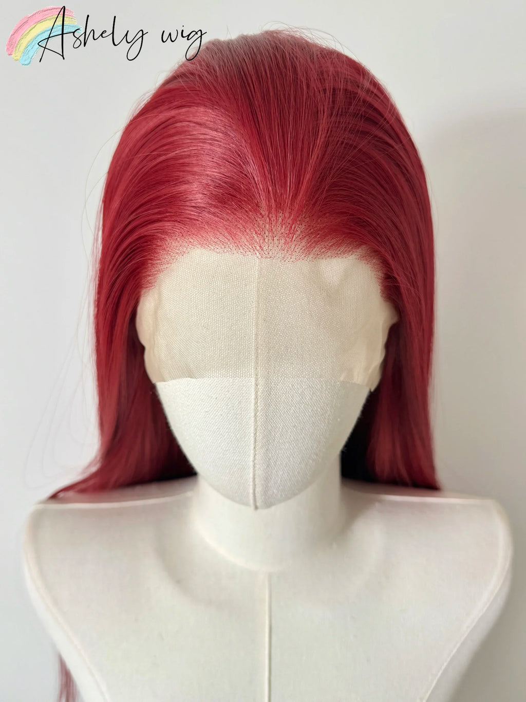 Red Wig 13x4 Straight Lace Front Wig 26inch Cosplay Wig High Temperature Resistant Fibers Synthetic Lace Wigs For Daily use