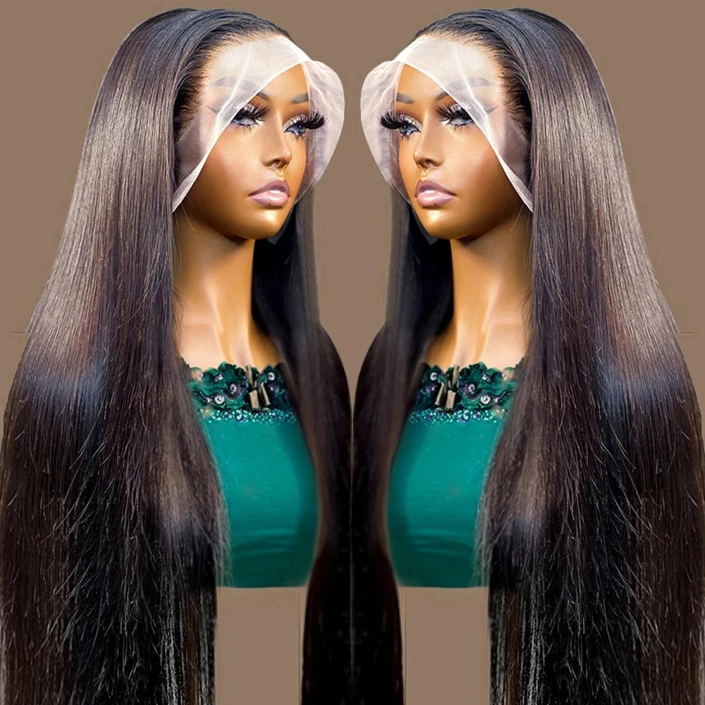 HD 360 Full Lace Wig Human Hair Pre plucked HD Lace Wig 13x6 Human Hair Wigs 36 inch Bone Straight Lace Frontal Wig For Women