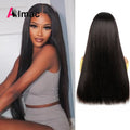 Bone Straight Double Drawn Human Hair Wig 220% Density 13x4 Transparent Lace Frontal Raw Vietnamese Remy Hair Full End Wigs