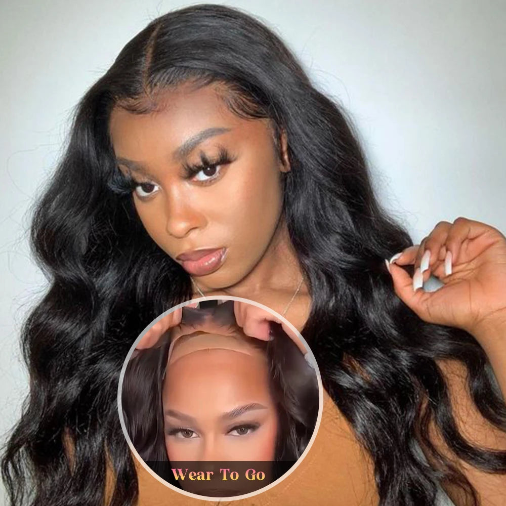 Body Wave Human Hair Wigs 4x4 Hd Lace Closure Wig Glueless Wig Human Hair Ready To Wear Human Hair Wigs For Women Brazilian Hair