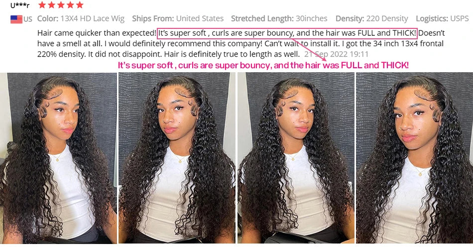 Cynosure Water Wave Lace Front Human Hair Wigs For Women PrePlucked 13x4/13x6 HD Transparent Lace Frontal Human Hair Wigs